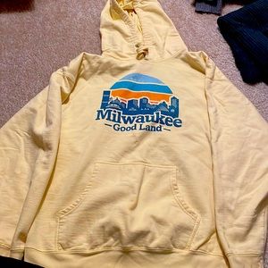 Brew City Brand oversized yellow Milwaukee sweatshirt